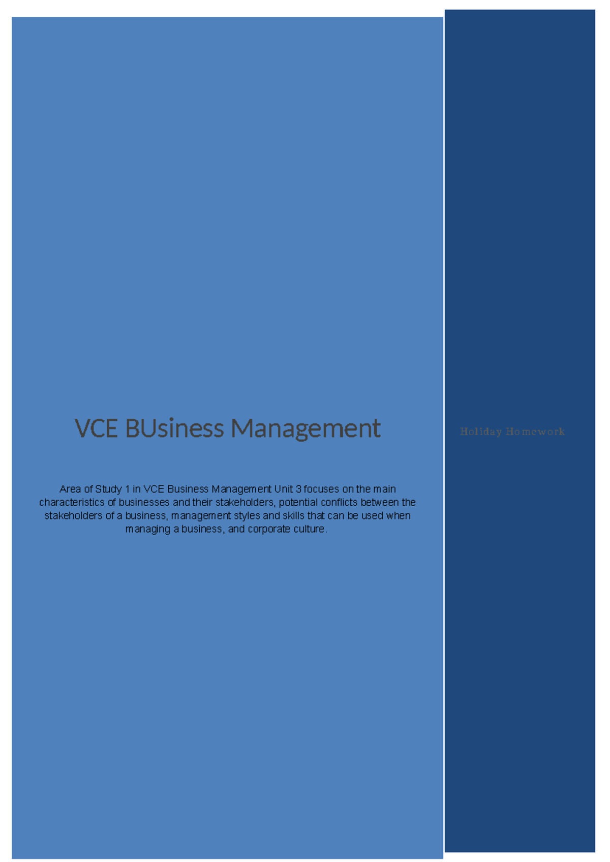 BM 11 2024 U301 Headstart: Types of Businesses & Stakeholder Analysis ...