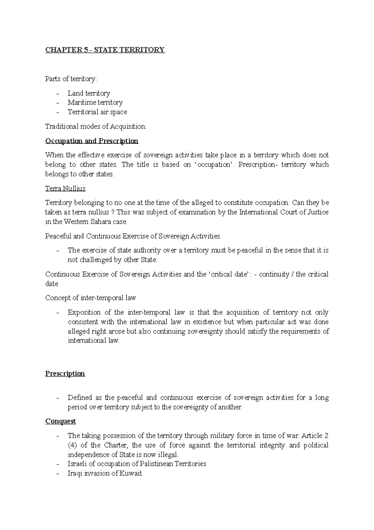 Public International Law Final Exam Notes: Key Concepts and Principles ...