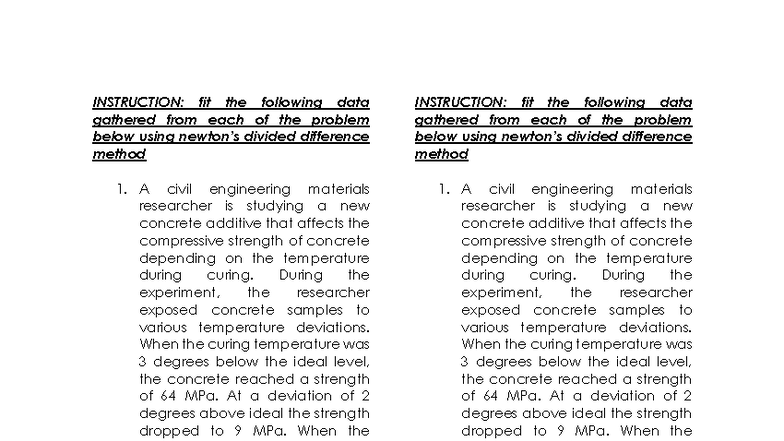 Numsol QUIZ 1 F - Divided Difference Method Analysis - Studocu