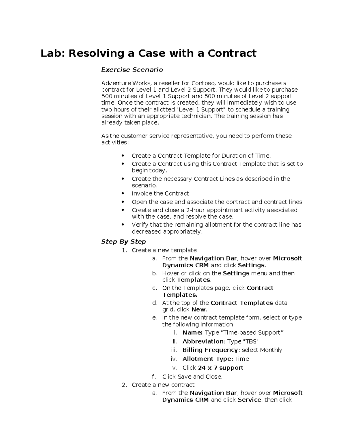CRM Applications Academic Chapter 5: Customer Service Lab54 Guide - Studocu