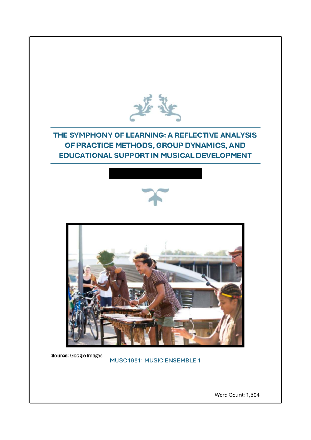 MUSC1981: Reflective Analysis on Practice Methods & Group Dynamics in ...