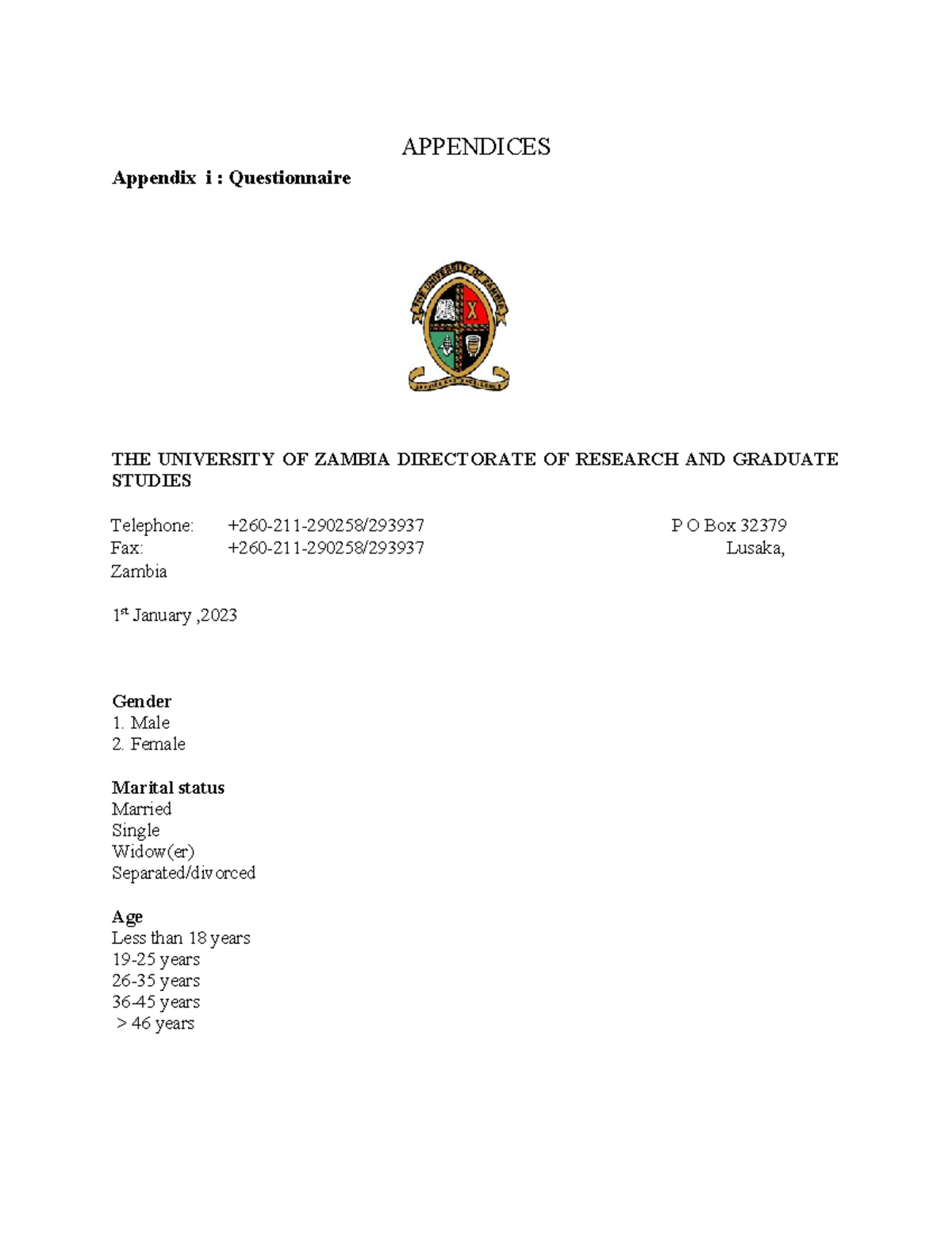 Appendices I: Detailed Lecture Notes on Research Methodology and Maize ...