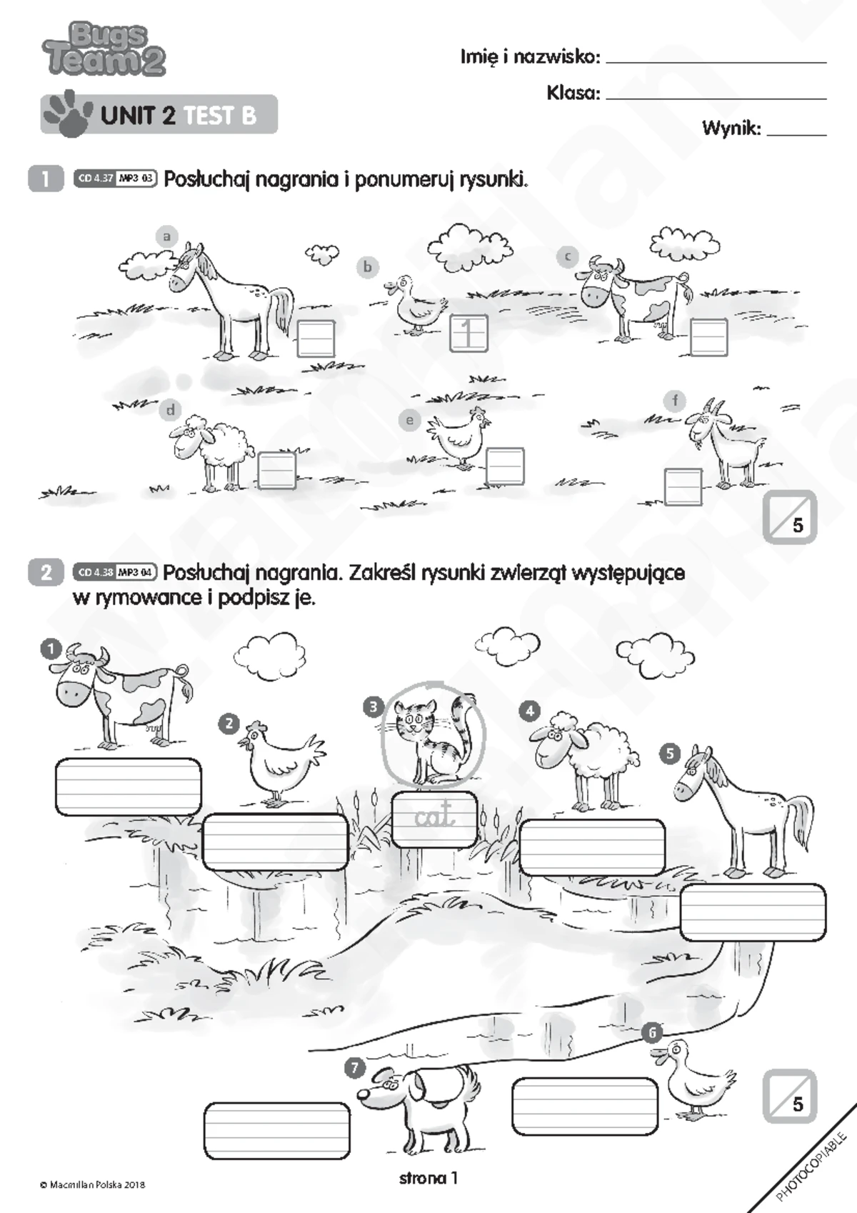 Bugs Team 2 Unit 1 Test A