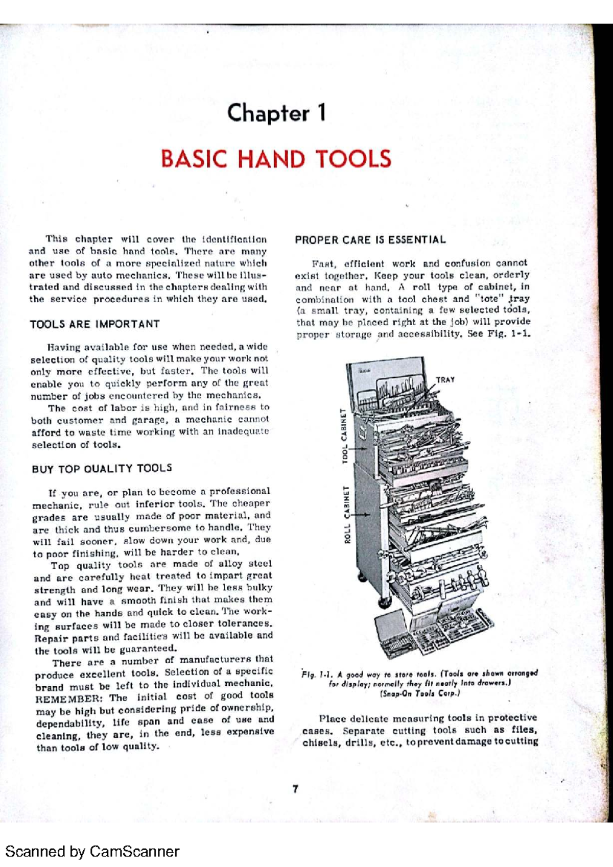 MEE 501 Chapter 1: Essential Basic Hand Tools for Mechanics - Studocu