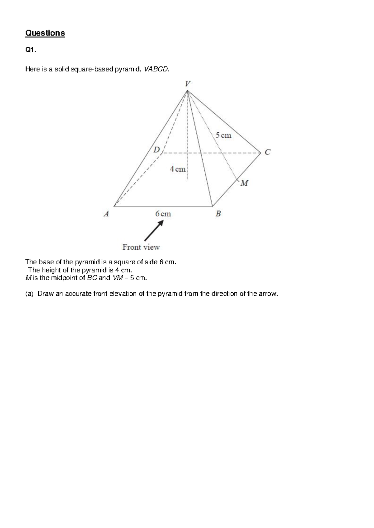 Mathematics 3D Shapes Set 1-2: Questions & Solutions - Studocu