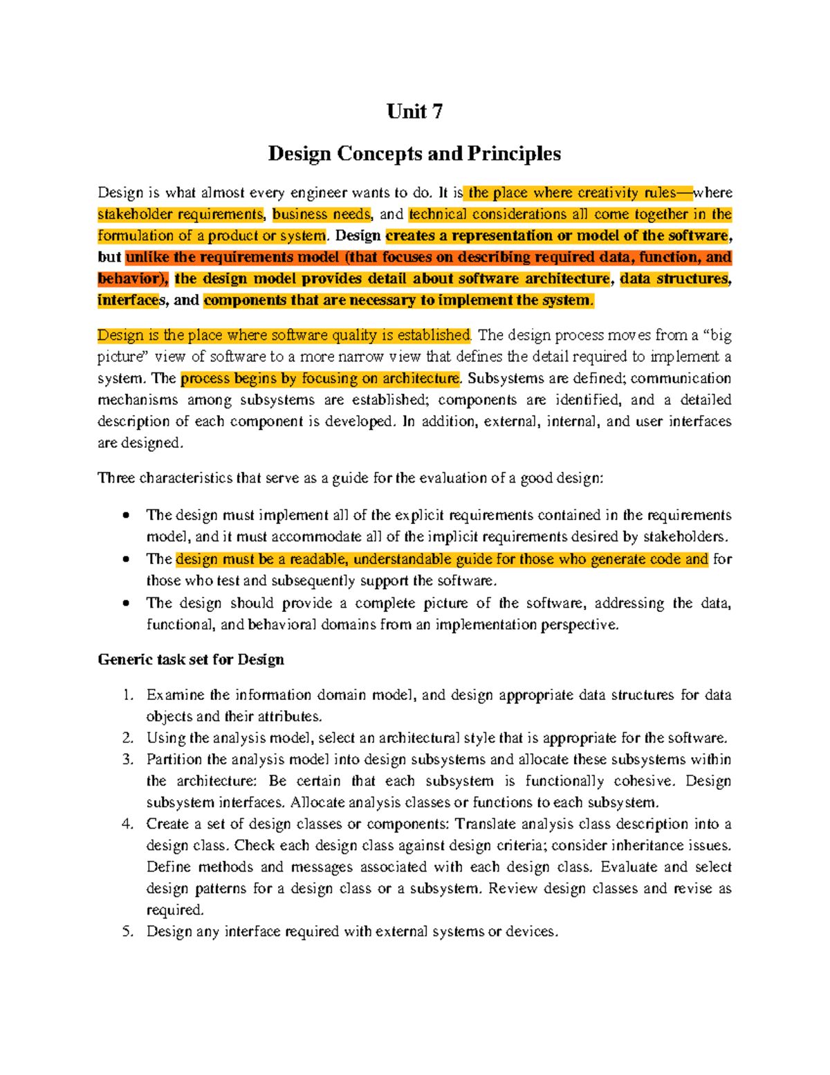 Design Concepts and Principles - Unit 7 Design Concepts and Principles ...