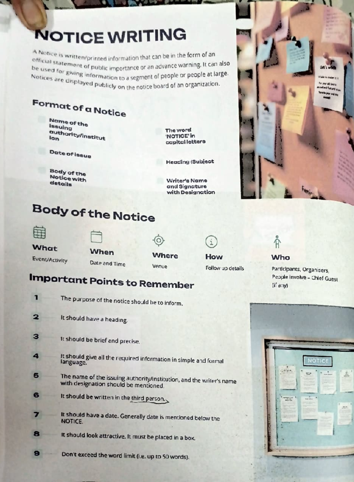 Notice Writing Guidelines and Examples for Students - Studocu