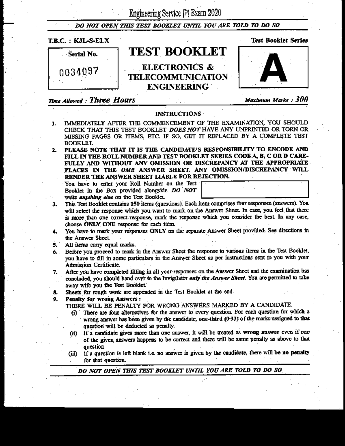 ELEC-TELE ENG 2020 - Engineering Service Exam Notes - Studocu