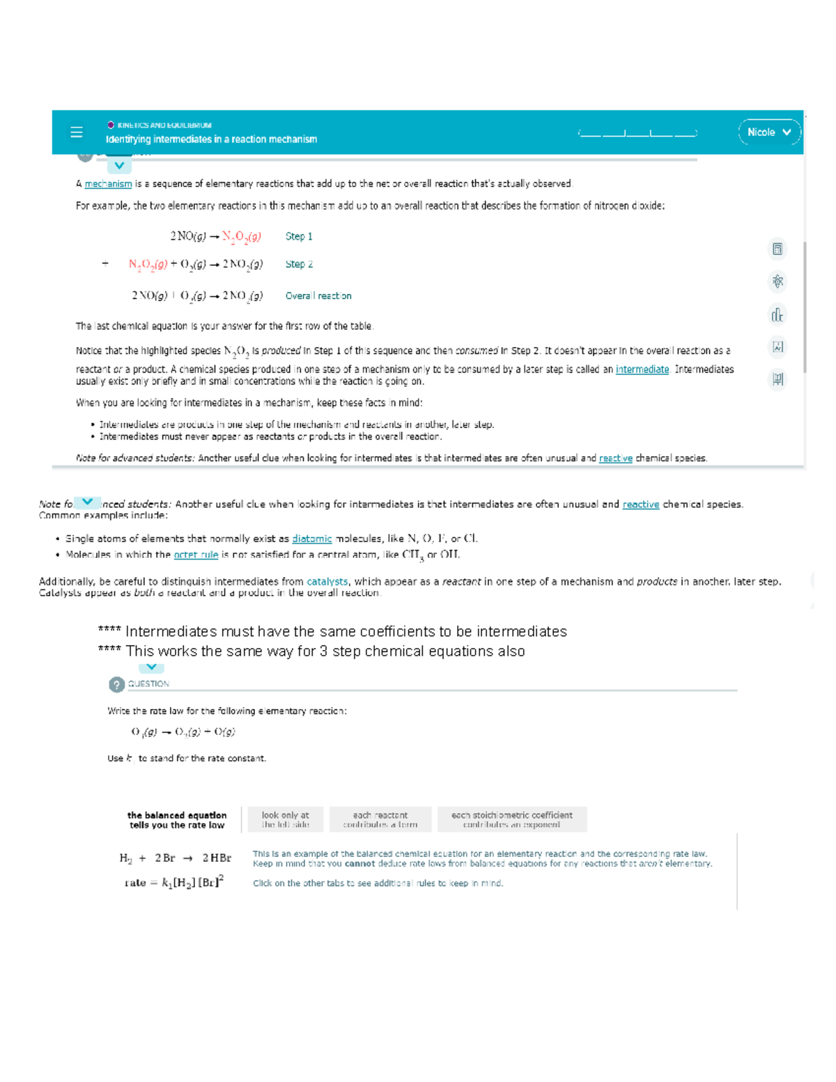 ALEKS Gen Chem II Final Exam Study Guide: Reaction Mechanisms ...