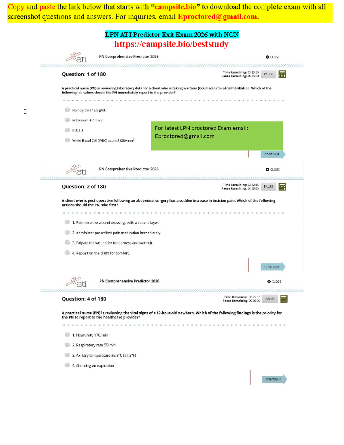 LPN ATI Comprehensive Predictor Exam 2026 with NGN - Studocu