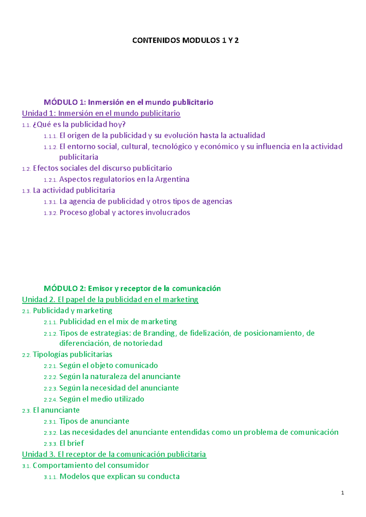 Resumen Publicidad Módulos 1 y 2 - Claves del Marketing 2022 - Studocu