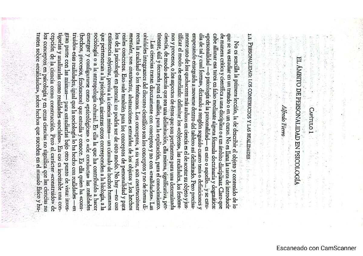 CAPÍTULO 1: EL ÁMBITO DE PERSONALIDAD EN PSICOLOGÍA (PSICOLOGÍA 0 ...