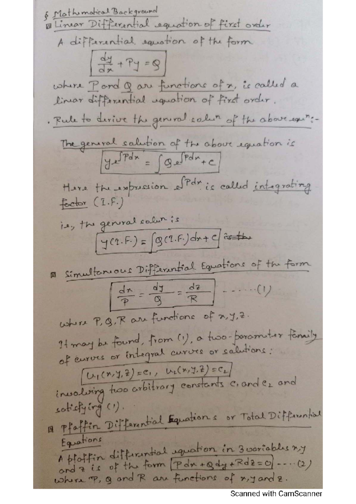 21274 Partial Differential Equations - 1st Notes for 5th Sem Math Hons ...