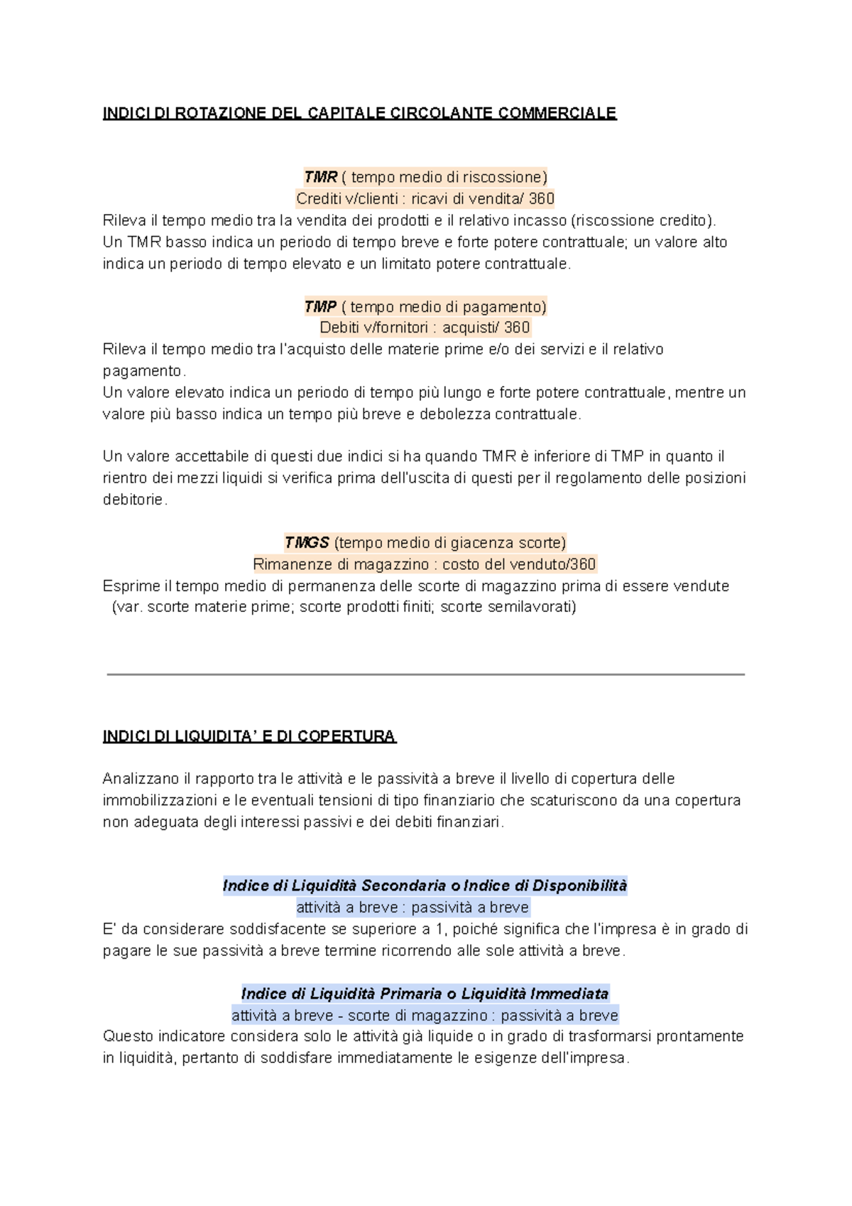 indici di liquidità primaria e secondaria Indici di Liquidità: Formula, Interpretazione e Esempi