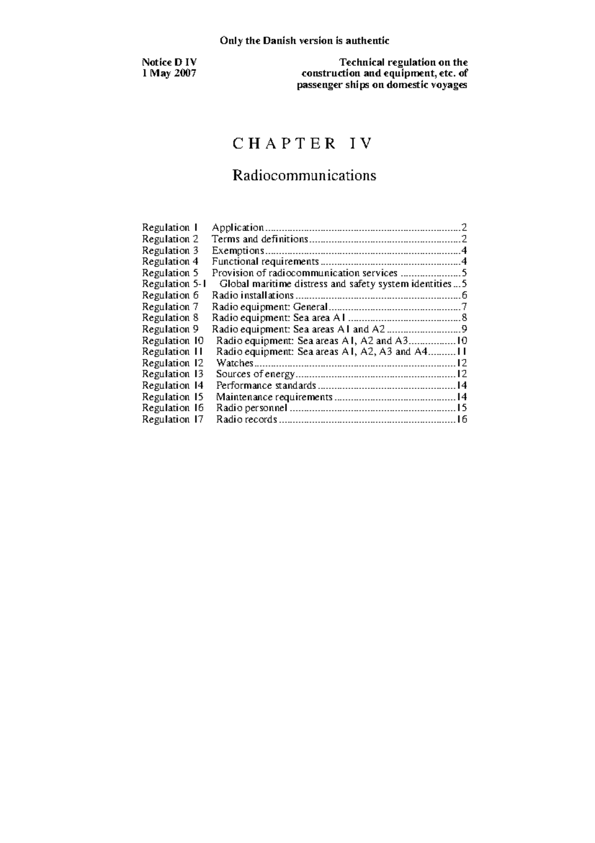 SOLAS Chapter IV: Radiocommunications Regulations Overview - Studocu
