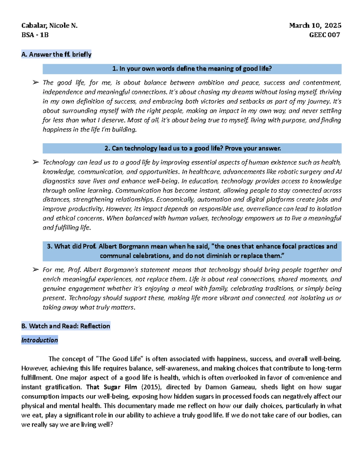 GEd 109 STS Activity 1 - essays about science technology and society ...