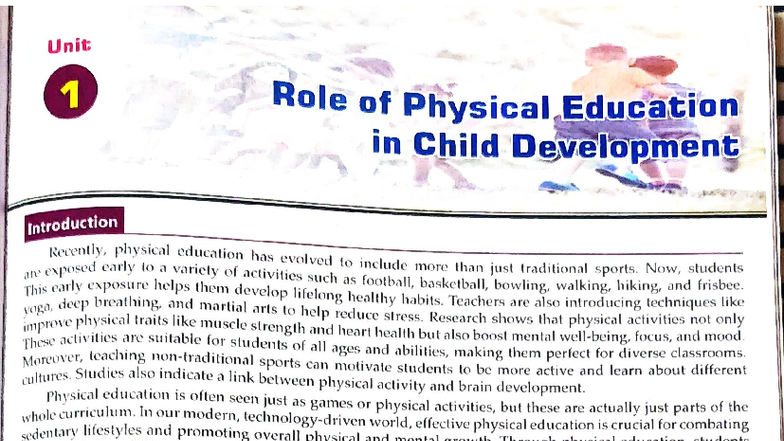 Unit 1: Role of Physical Education in Child Development (PAT Part A & B ...