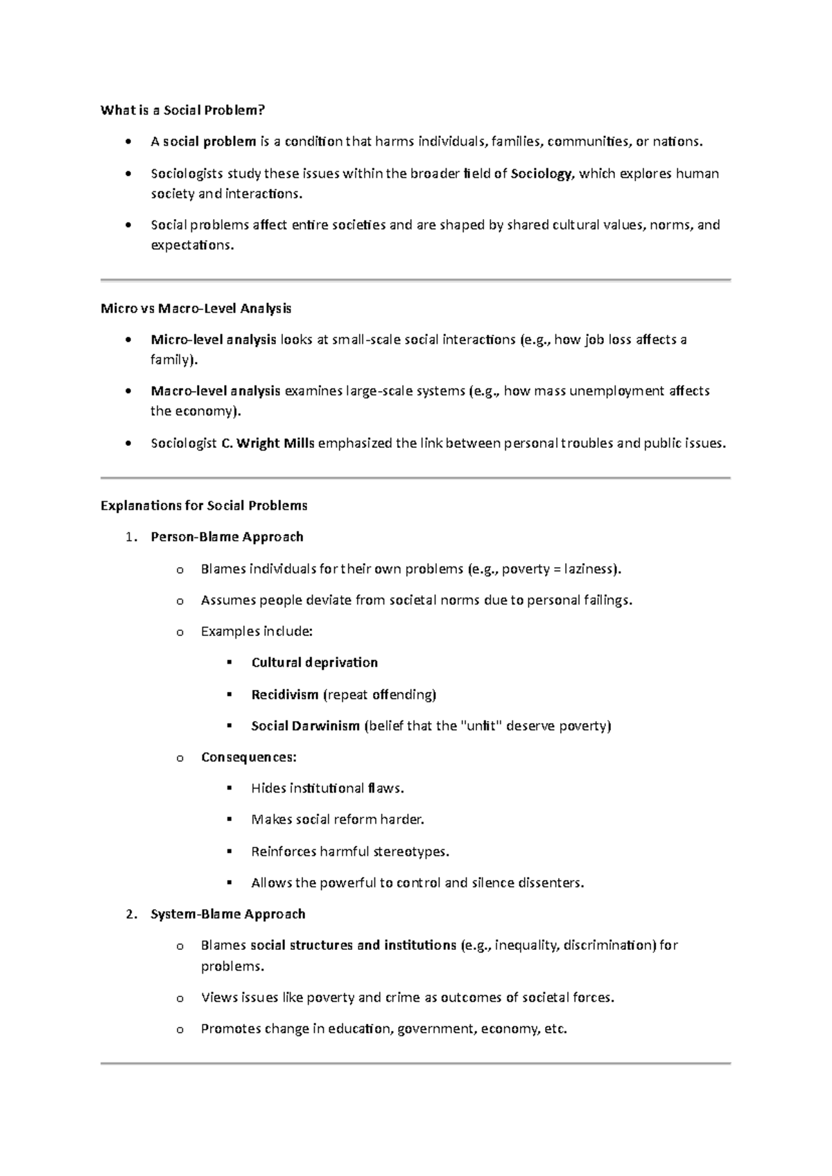 Sociology 101: Social Problem Analysis - Person Blame vs System Blame ...