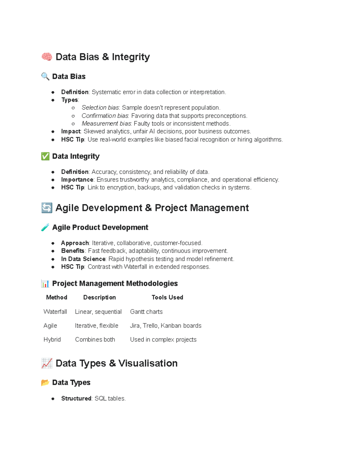 Data Bias & Integrity: Definitions, Types, and Impacts (HSC) - Studocu