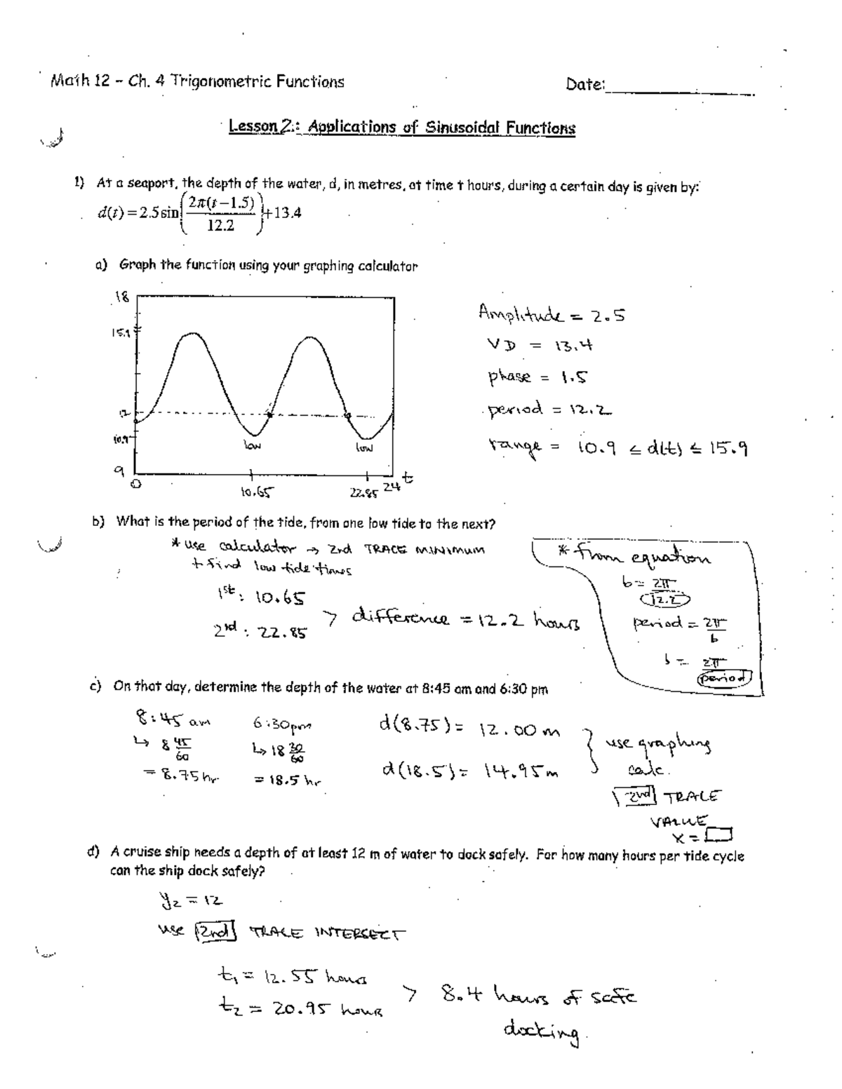Ma12.ch5 - homework - Math 12 Ch. 4 Trigonometric Functions Date ...
