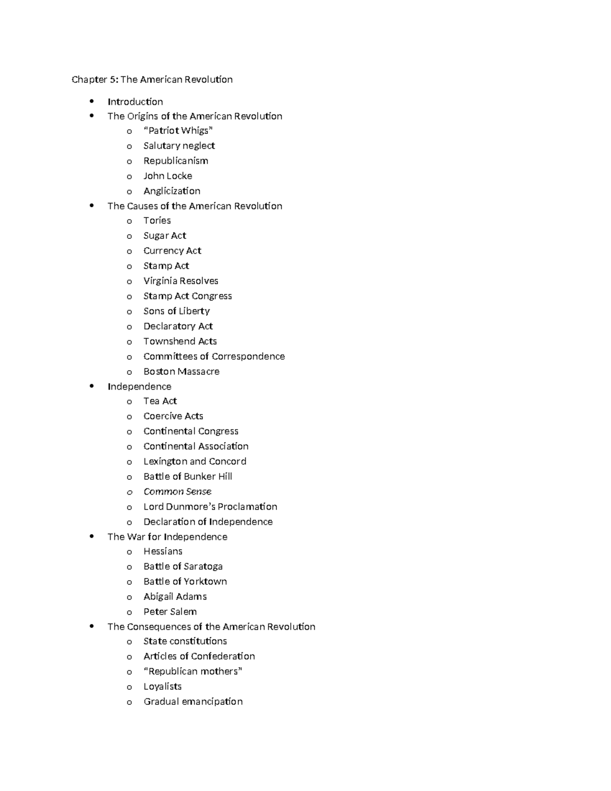 Chapter 5: The American Revolution - Causes, Events & Consequences ...