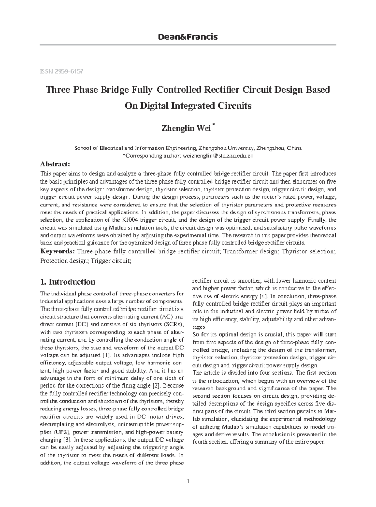 TE003452 - Design and Analysis of Fully Controlled Bridge Rectifier ...