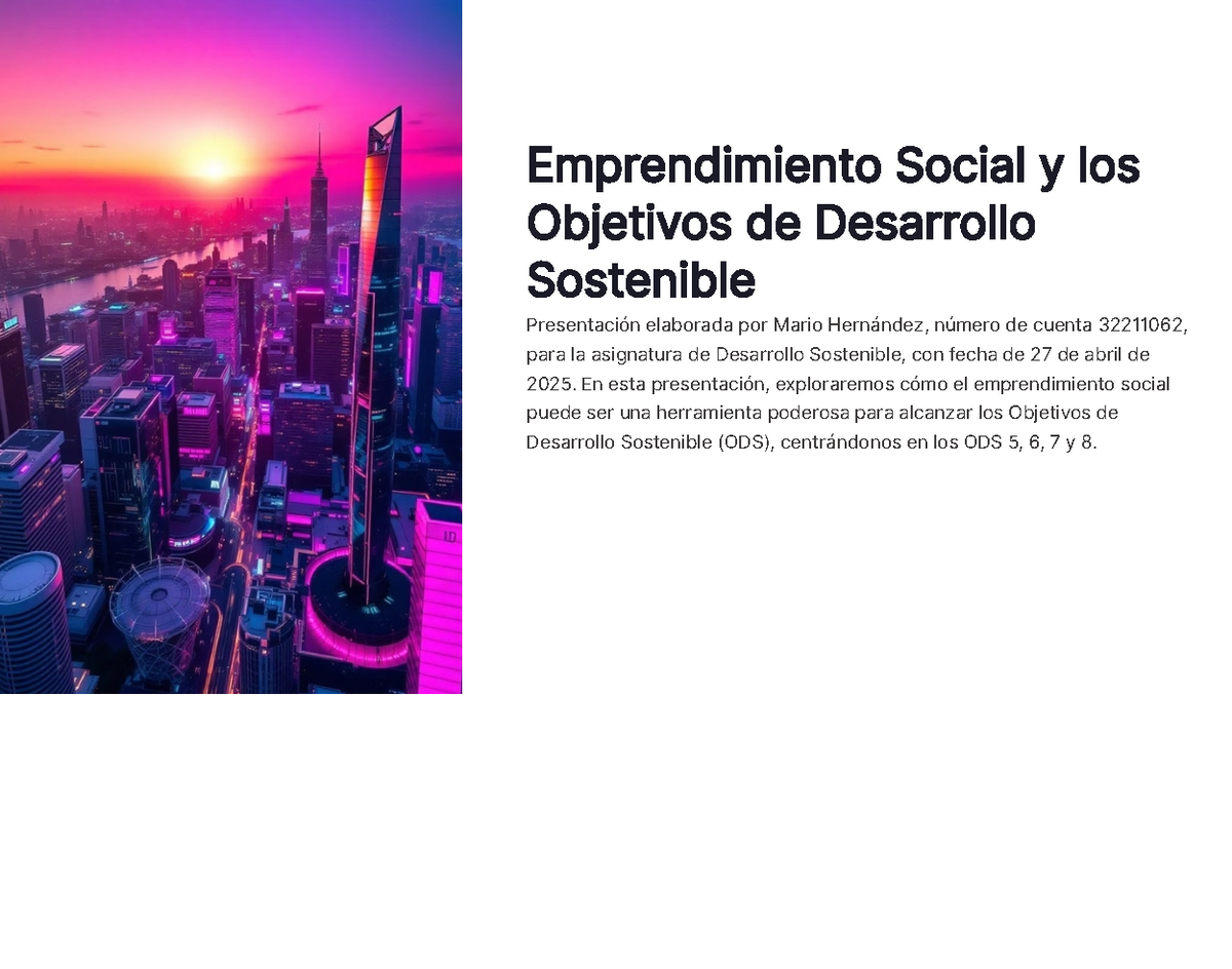 Annotated Emprendimiento Social y los Objetivos de Desarrollo ...