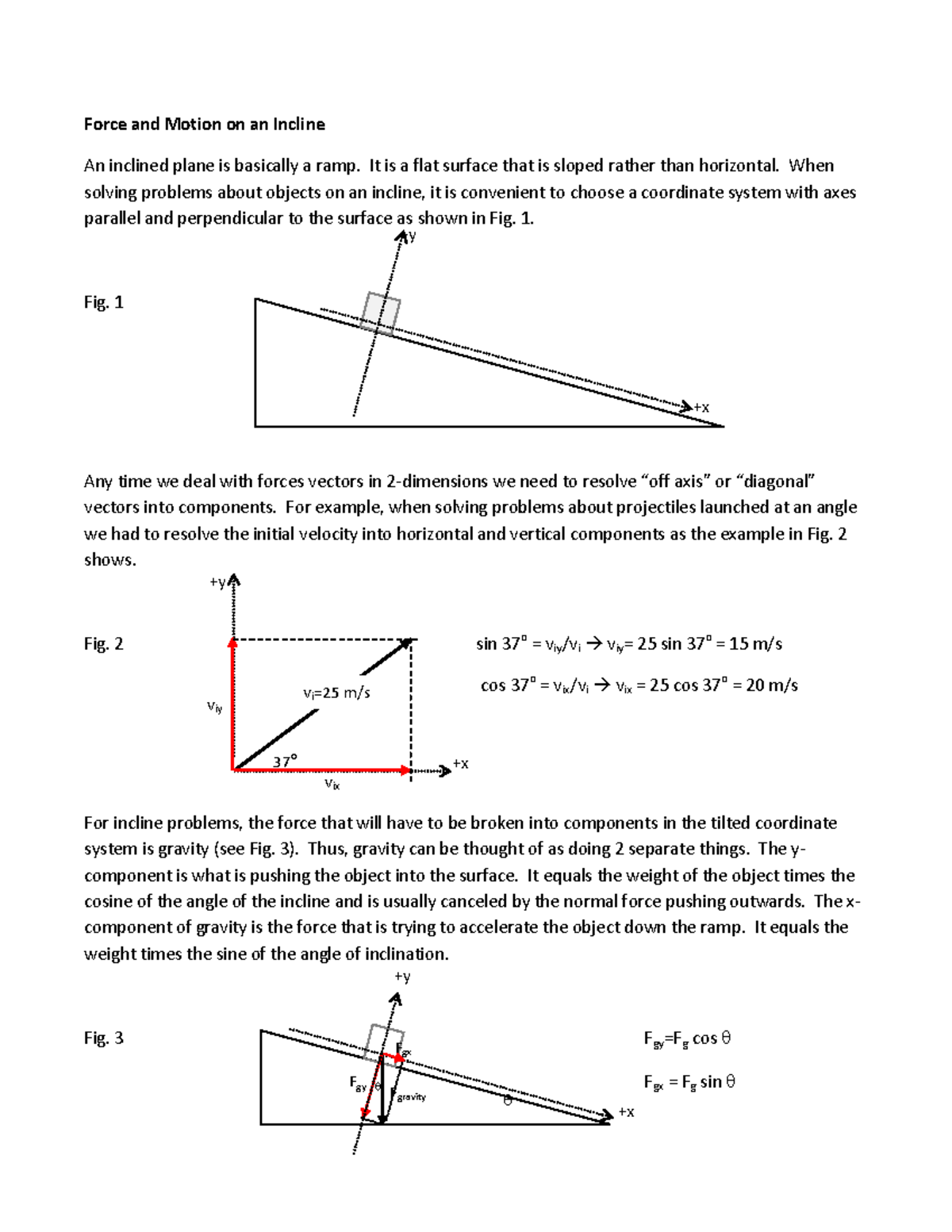 Inclined planes - Incline plane - Force and Motion on an Incline An ...