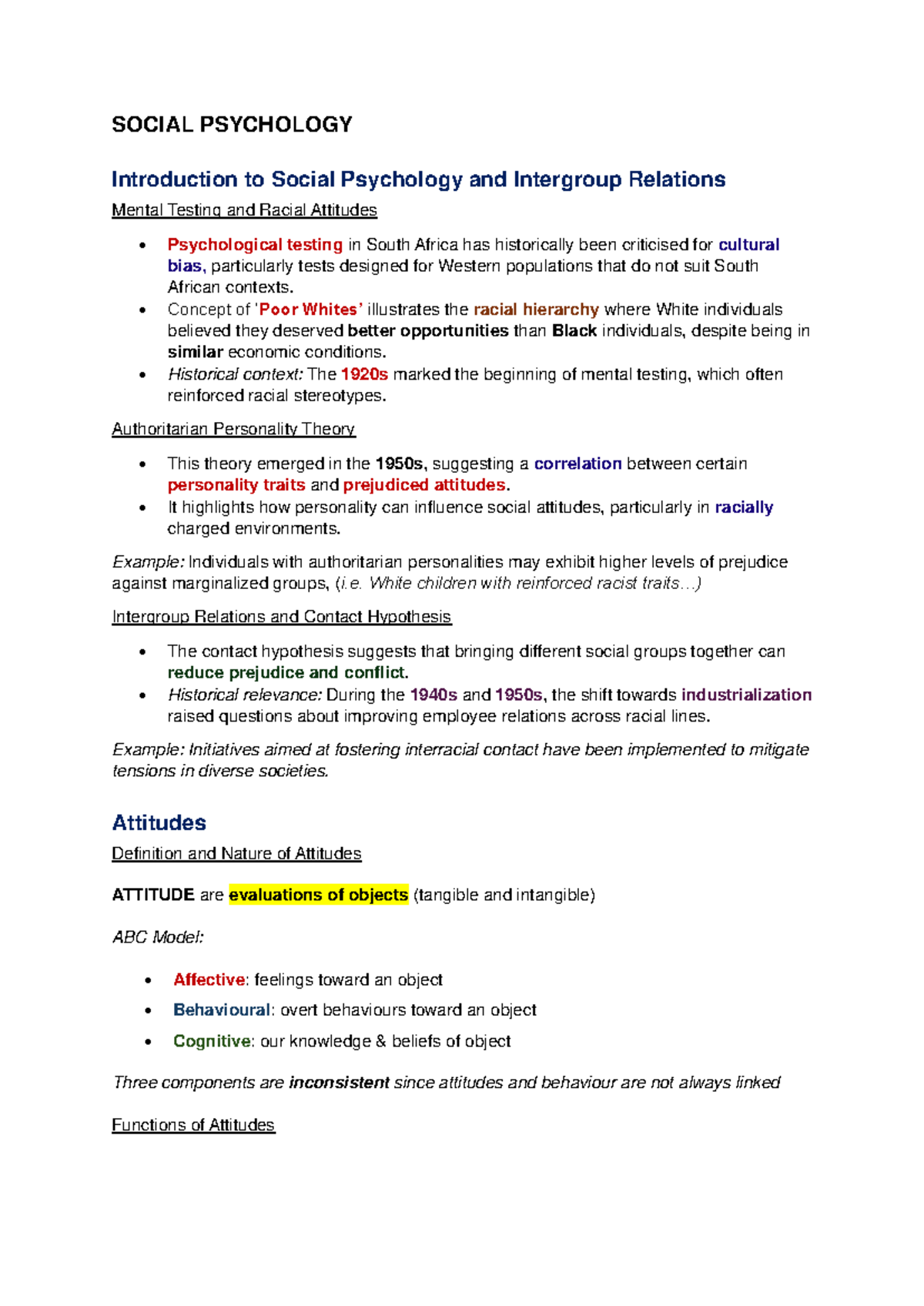 SOCIAL PSYCHOLOGY 101: Key Concepts in Intergroup Relations and ...