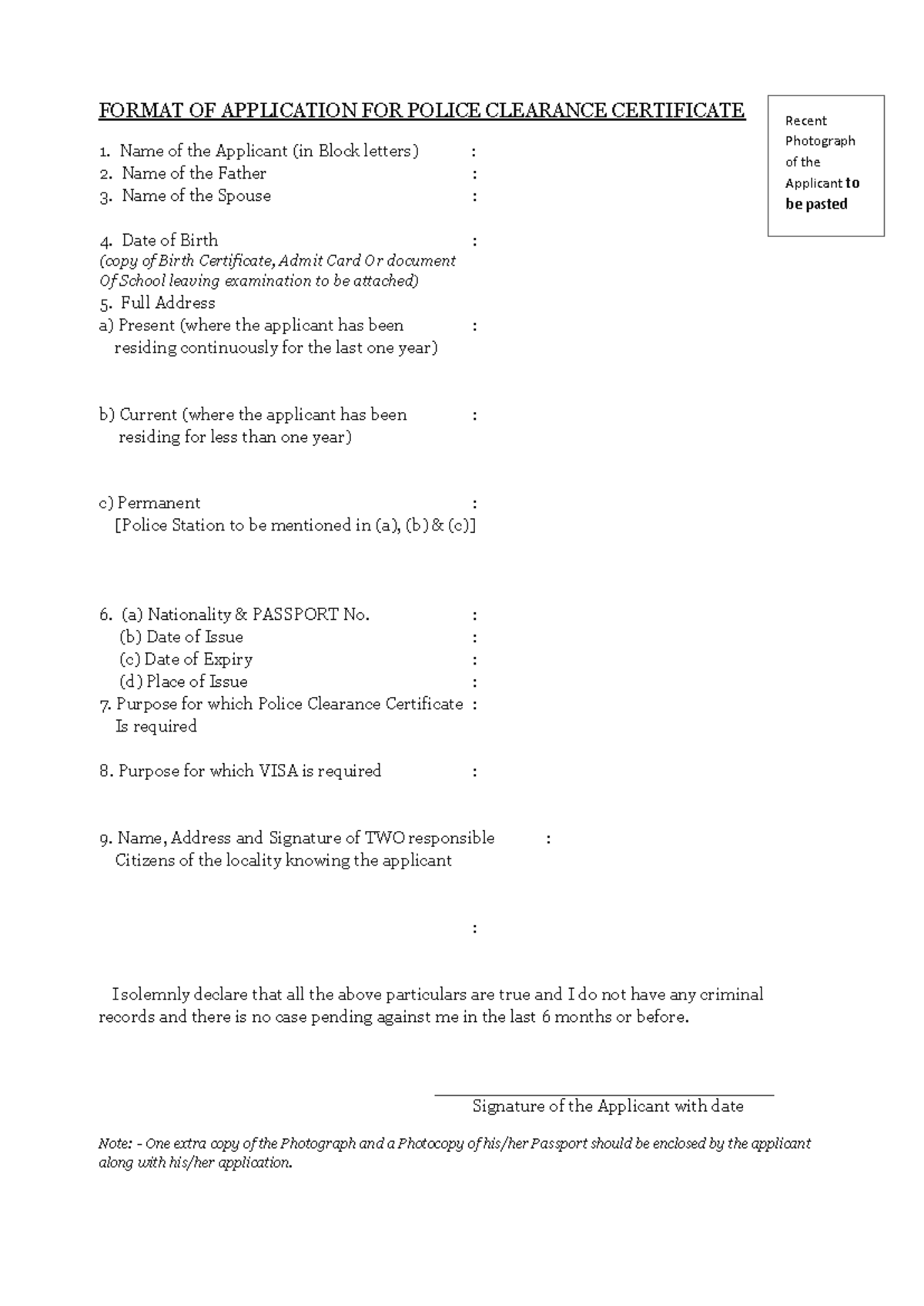 1434783482 PCC Application Format for Police Clearance Certificate ...
