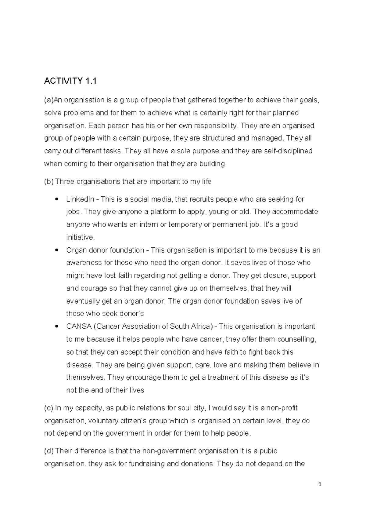 DPR1502 - Official Assignment 1: Understanding Organizations and ...