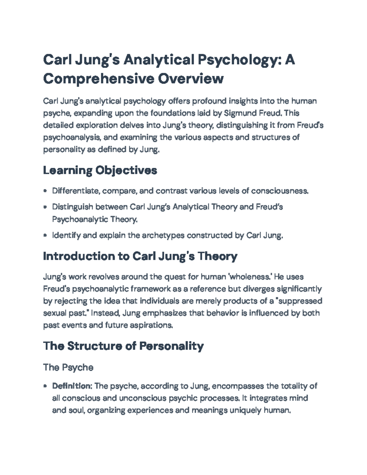 Understanding Carl Jung's Analytical Psychology: A Comprehensive Overview - Carl Jung's ...