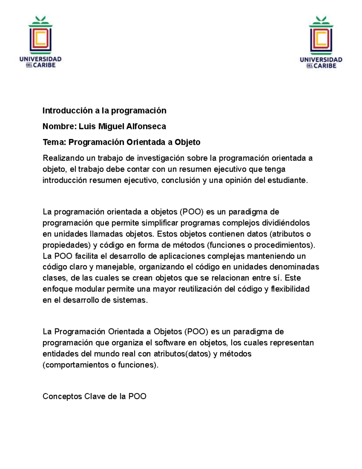 POO: Introducción y Conceptos Clave en Programación Orientada a Objetos ...