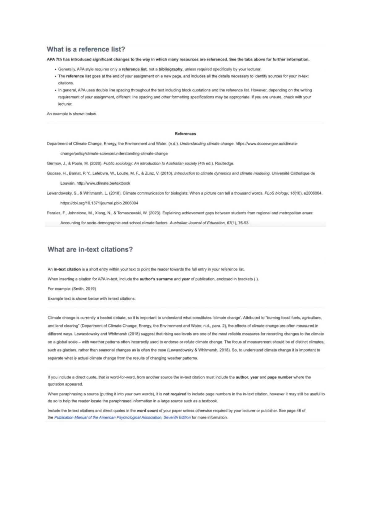 APA 7th Referencing Guide: Understanding Reference Lists and Citations ...