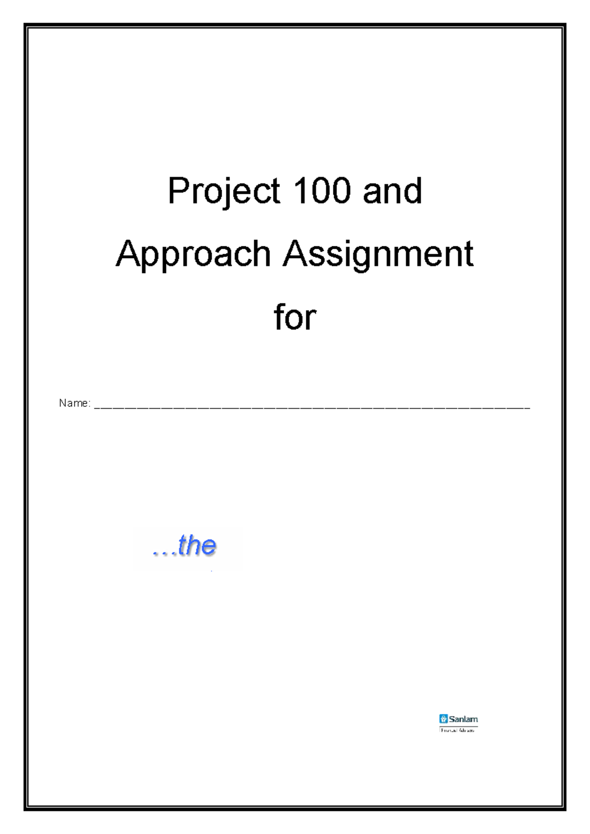 Project 100: Prospecting & Approach Assignment Guide - Studocu