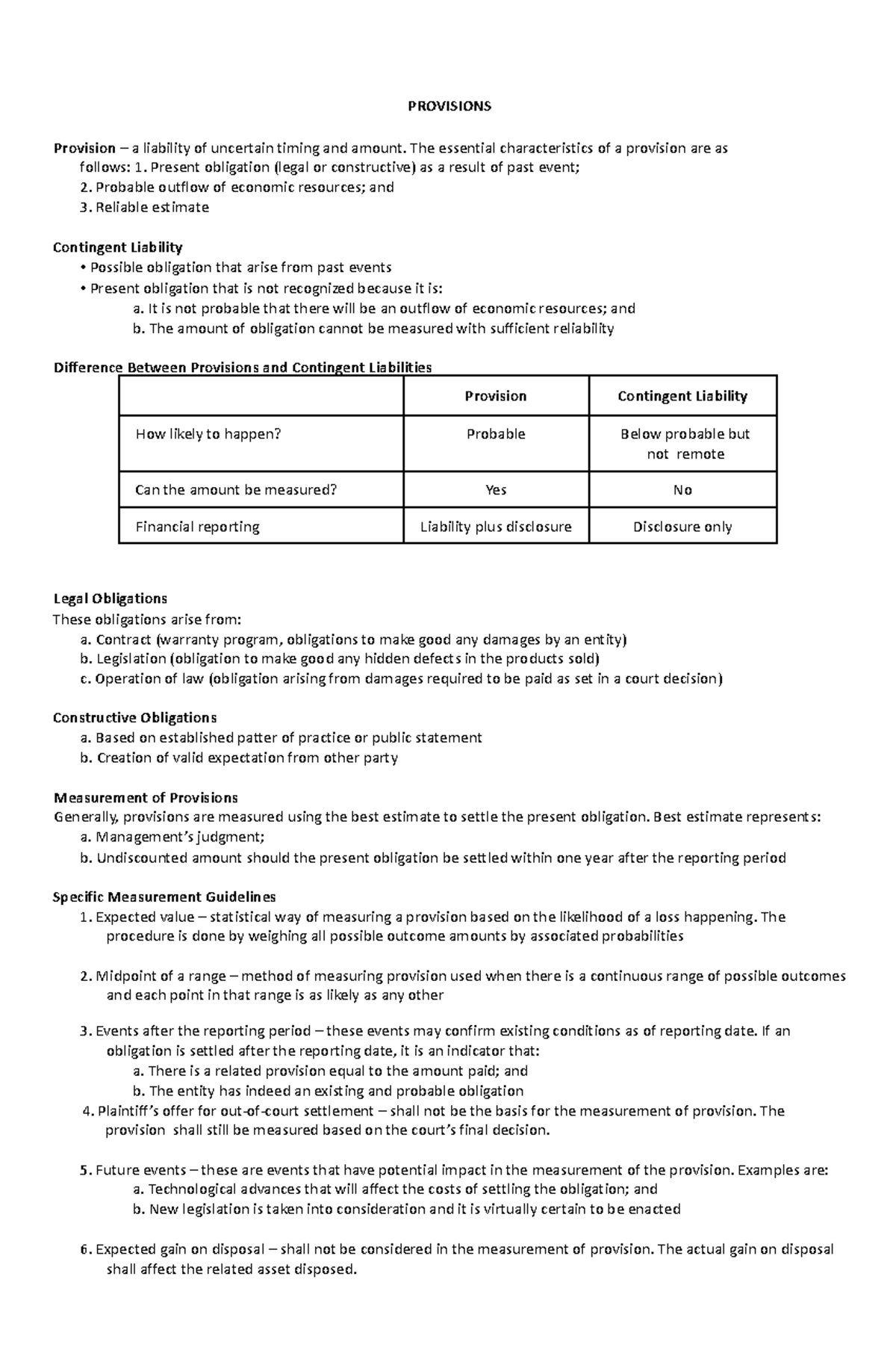 Accounting of Provisions and Estimated Liabilities Part 1 - PROVISIONS ...