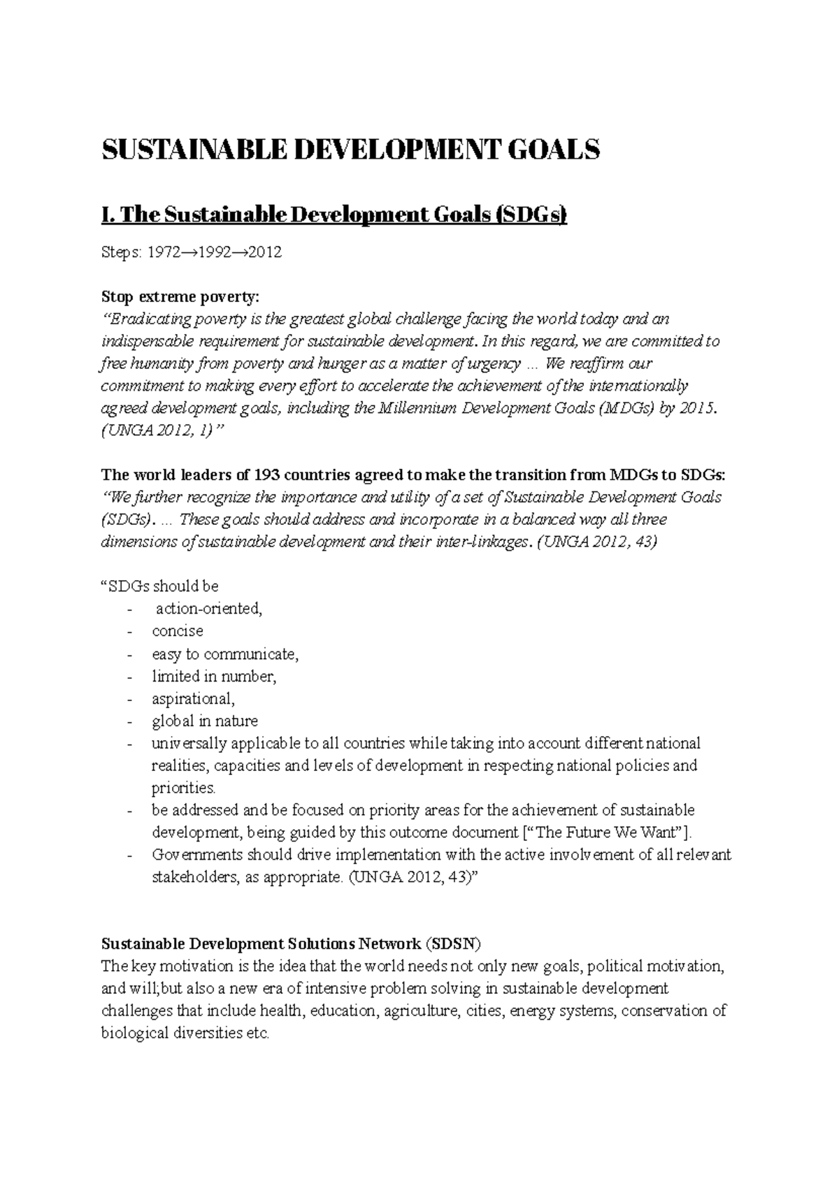 SDGs Overview - Summary of "The Age of Sustainable Development" - Studocu
