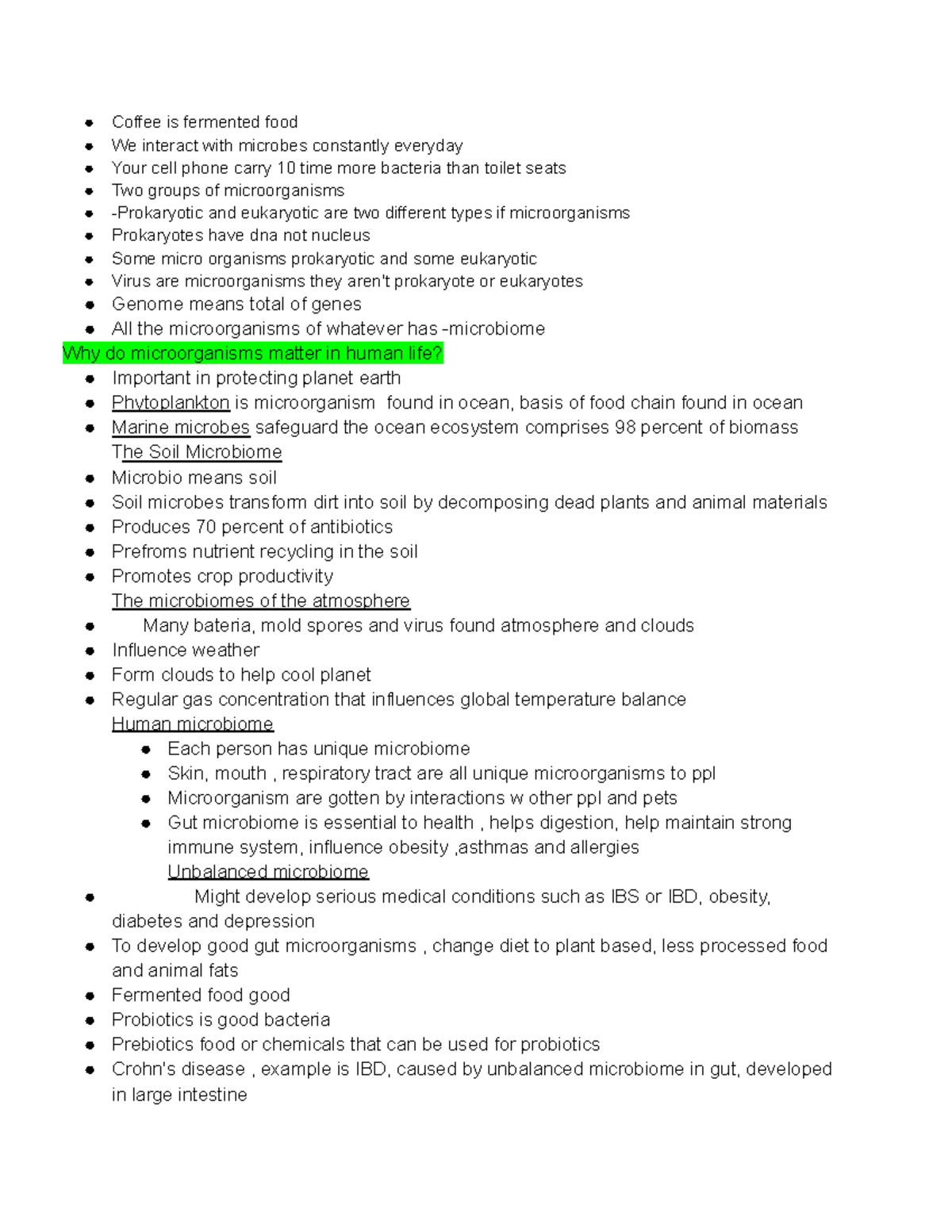 Microbiology Lecture Notes: Intro to Microorganisms & Their Impact ...