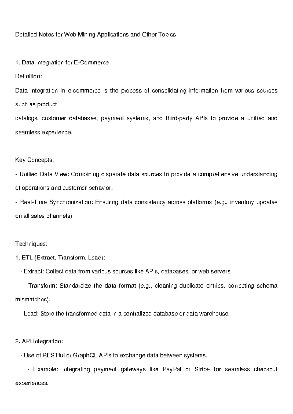 Web Mining Concepts and Applications: Detailed Study Notes - Studocu