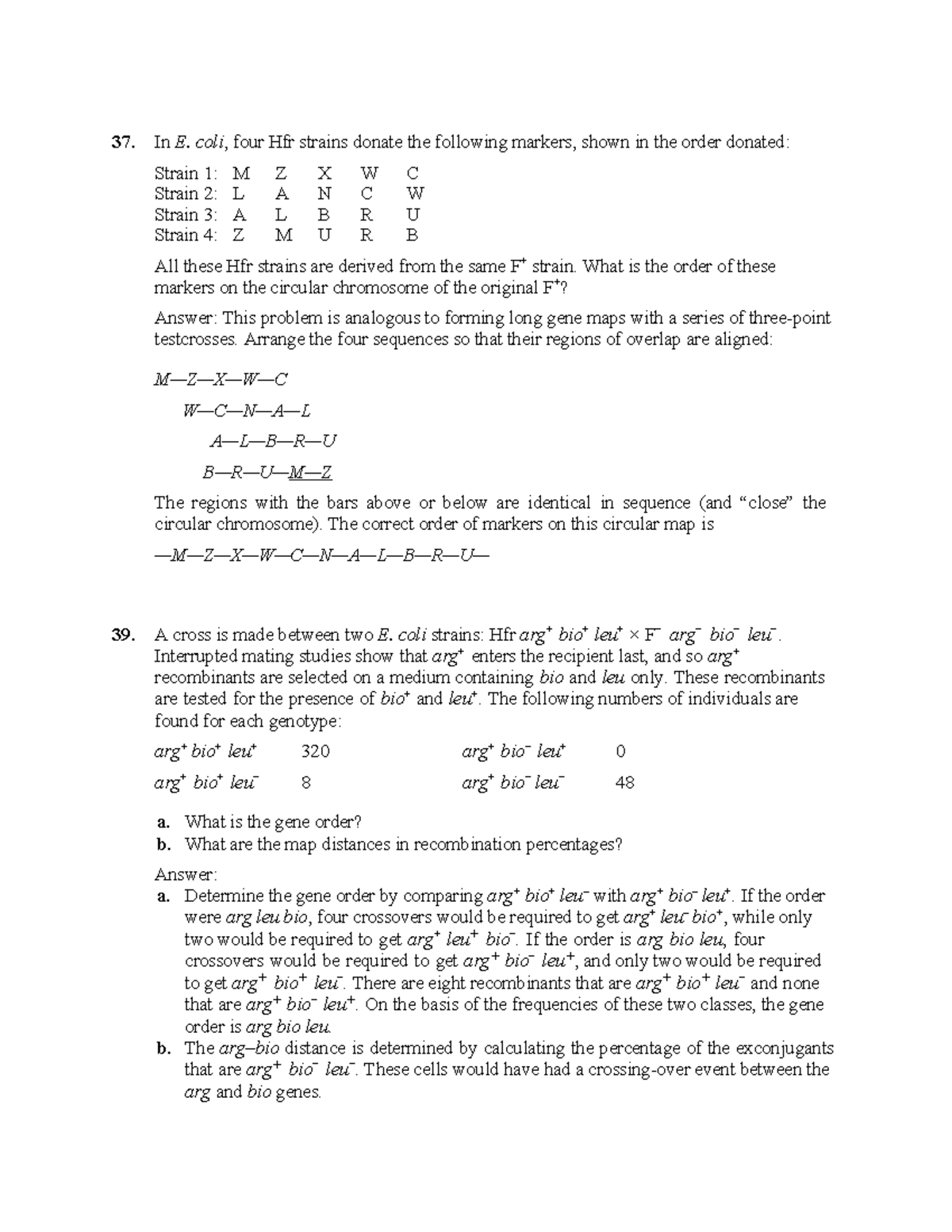 Chapter 6: E. coli Gene Mapping Questions & Answers - Studocu
