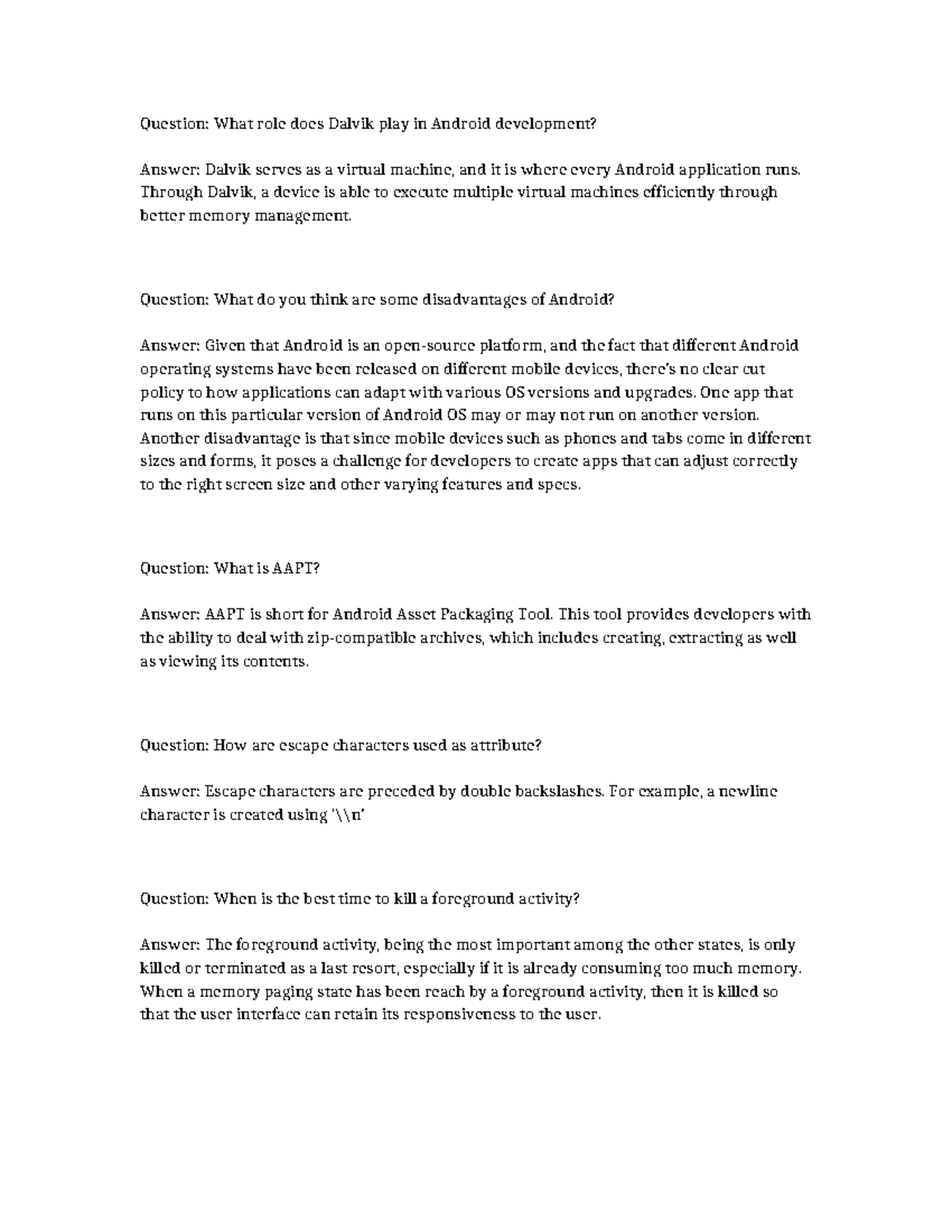 Android Development Insights: Role of Dalvik and Challenges (CS101 ...