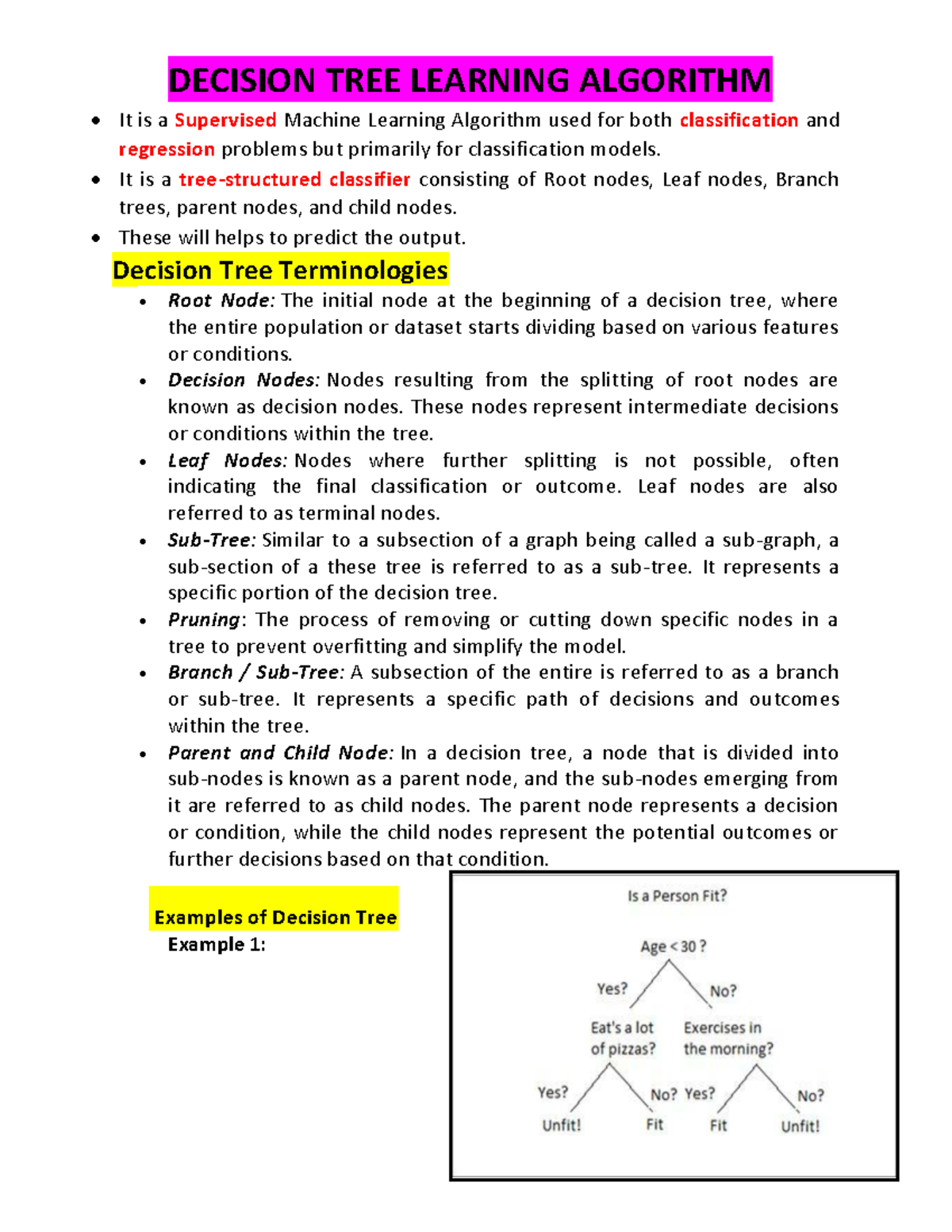Decision Tree Learning Algorithm: Concepts and ID3 Implementation [MLT ...