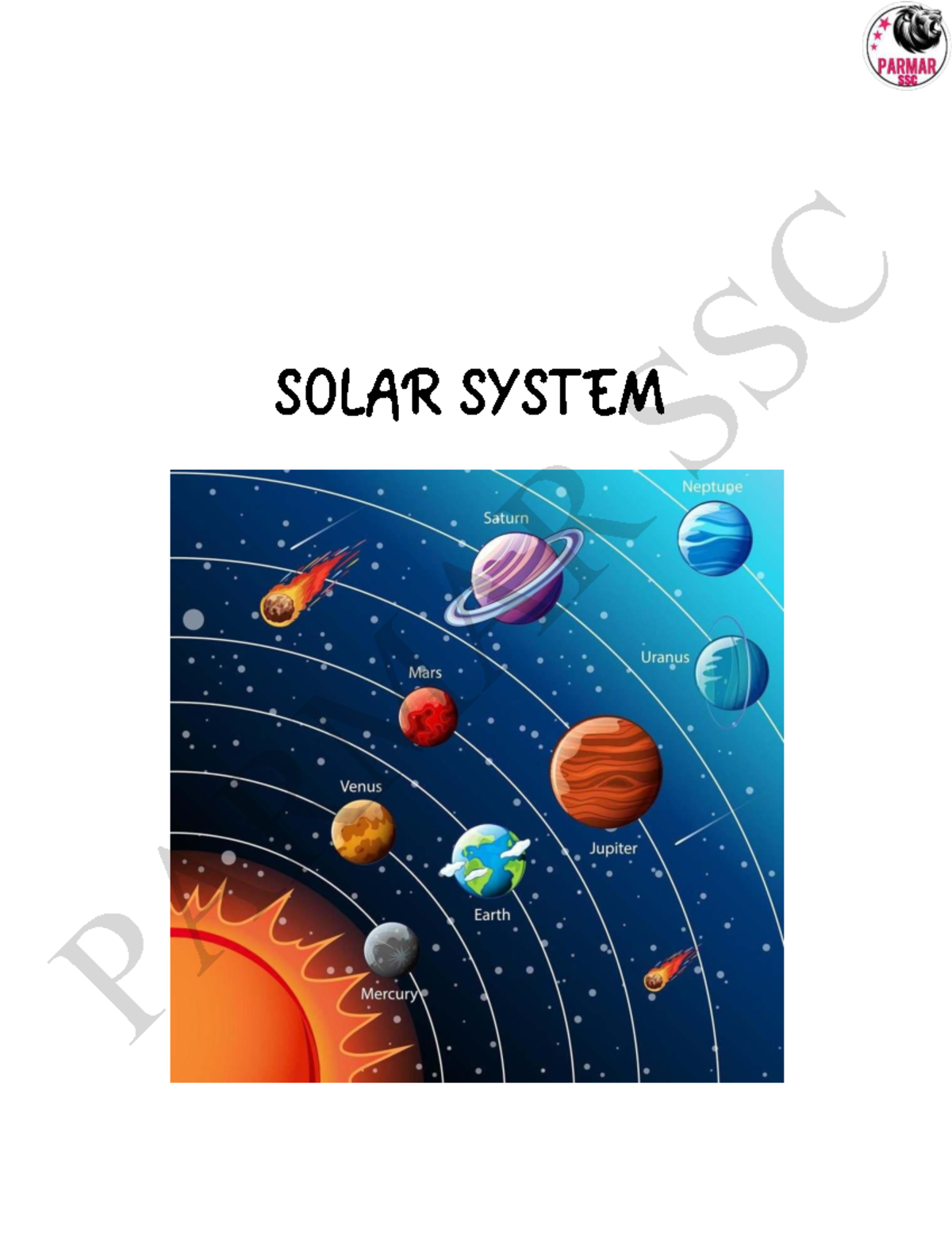SS C I Complete Study of the Solar System and Universe Concepts - Studocu