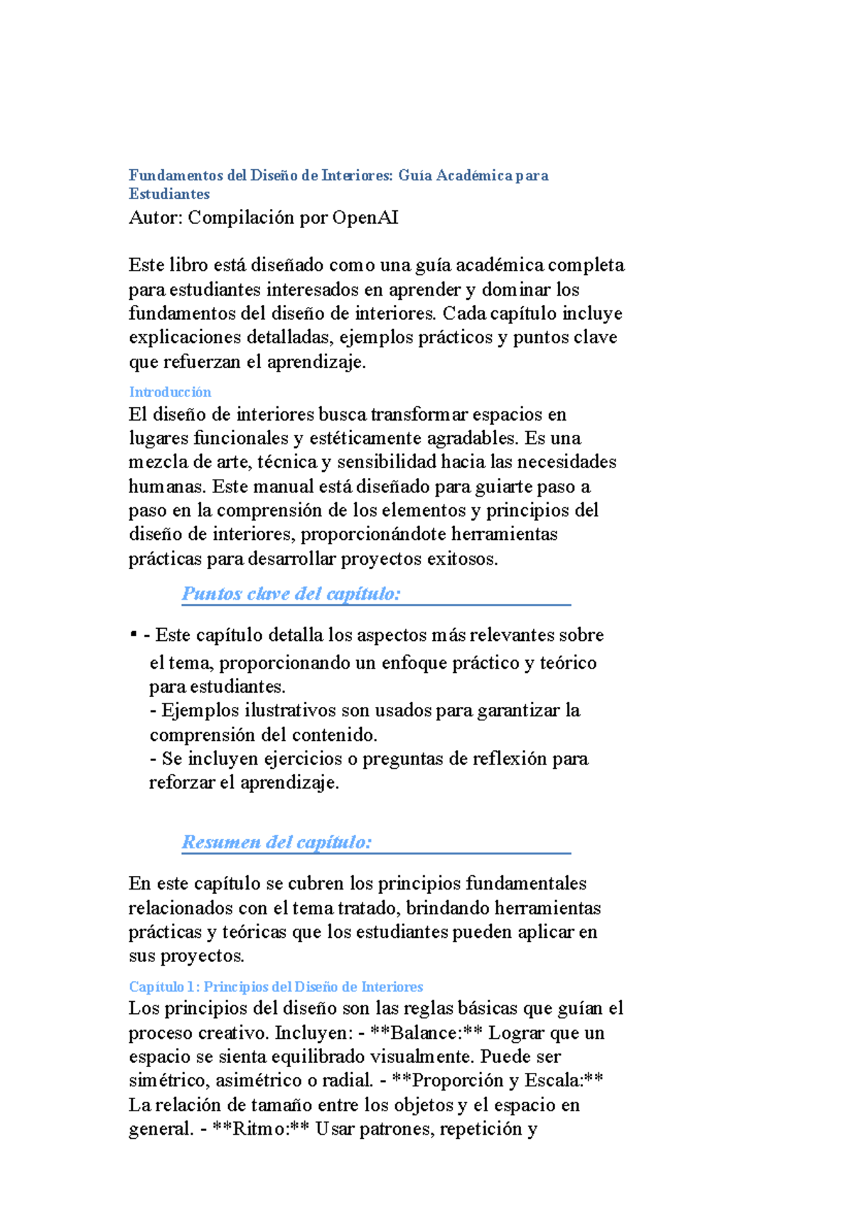 Fundamentos del Diseño de Interiores: Guía Académica para Estudiantes ...