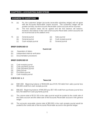 Topic 8 A and B Tutorial - Topic 8 Tutorial Question and Solutions ...