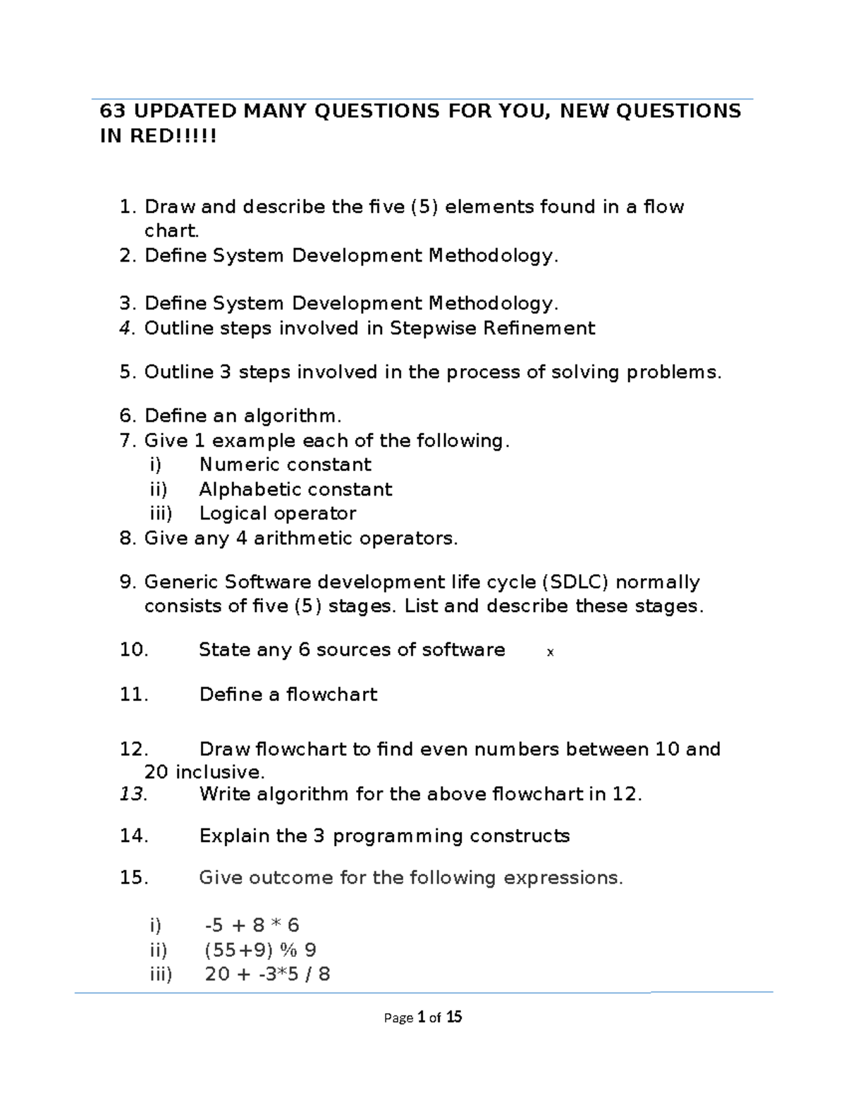 Many Questions for You: Software Development Concepts & Flowcharts ...