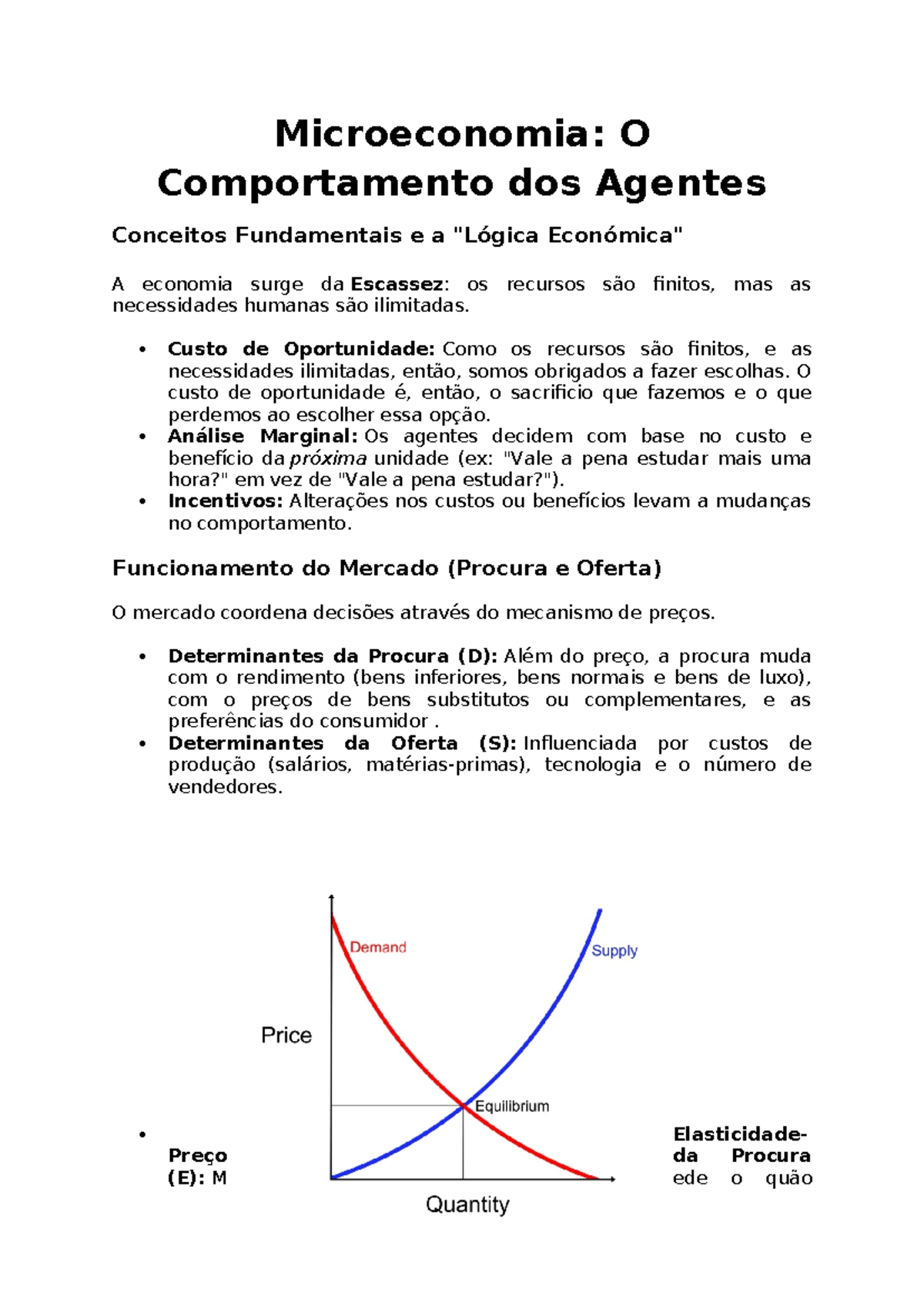 Microeconomia: Resumo dos Conceitos Fundamentais e Análise de Mercado ...