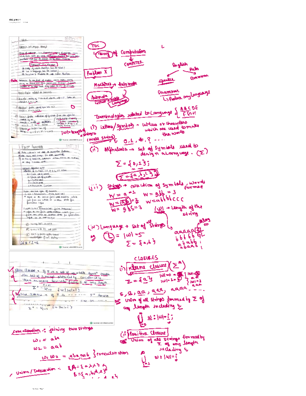 TOC UNIT 1 Annot - Normal Work - Information technology - TOC UNIT 1 ...