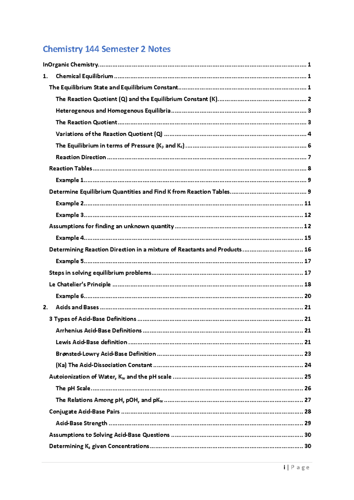 Chemistry 144 Semester 2 Final Exam Notes: Inorganic Chemistry - Studocu