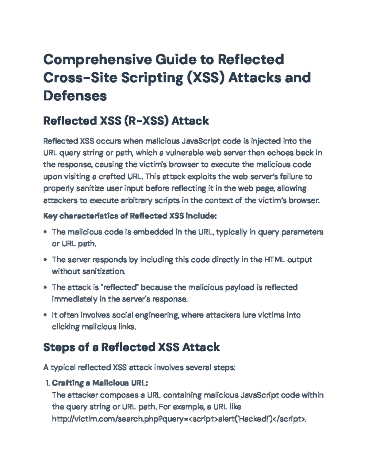 Comprehensive Guide to Reflected XSS Attacks & Defense Strategies ...